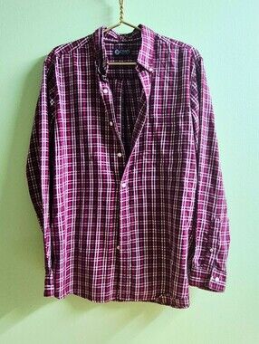 Chaps Long Sleeve Plaid Button Down Shirt